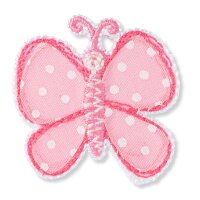 Applikation Schmetterling rosa