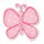 Applikation Schmetterling rosa