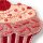 Applikation Cupcake rot/rosa