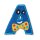 Applikation Buchstabe A blau/bunt