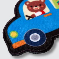 Applikation Auto schwarz/blau