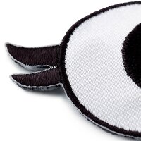 Applikation Augen schwarz/weiß mit Wimpern
