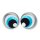 Applikation Augen schwarz/weiß/blau