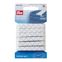 5m Sport-Elastic 8,5 mm weiß, Gummilitze