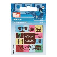 Applikation Exklusiv Handmade Label Nähen bunt