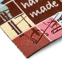 Applikation Exklusiv Handmade Label Nähen bunt