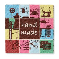 Applikation Exklusiv Handmade Label Nähen bunt