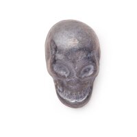 Knopf Ösen, Totenkopf 15mm, silber