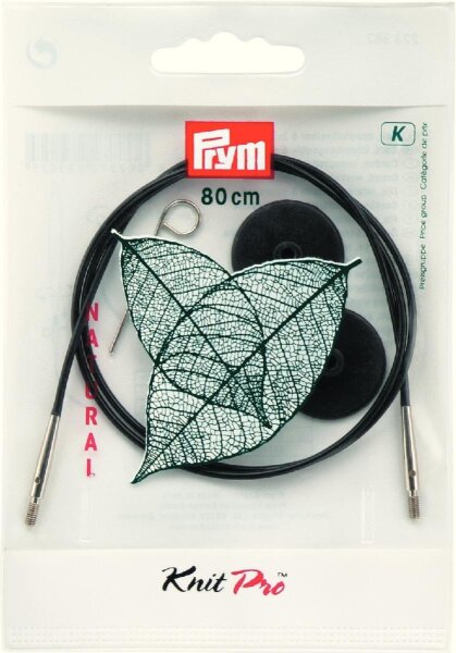 Seil & Zubehör für Rundstricknadel NATURAL 80 cm