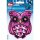 Applikation Eule pink/schwarz