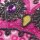 Applikation Eule pink/schwarz