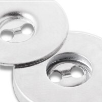 Magnet-Annähknöpfe 19 mm silberfarbig