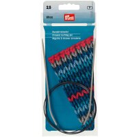 Rundstricknadeln ALU 80 cm 2,50 mm grau