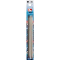 Strumpfstricknadeln ALU 15 cm 3,00 mm grau