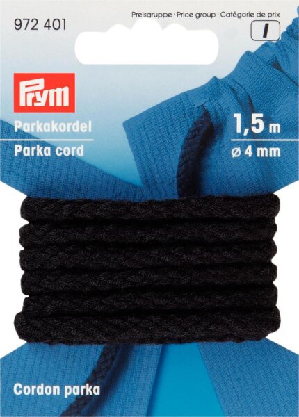 Parkakordel 4 mm schwarz