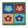 Applikation Patch 4 Blumen eckig