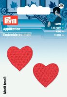 Applikation Herzen rot
