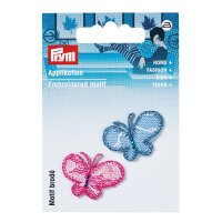 Applikation Schmetterlinge pink, blau