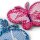 Applikation Schmetterlinge pink, blau