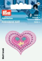 Applikation Herz klein rose/pink