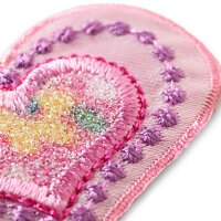 Applikation Herz klein rose/pink