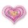 Applikation Herz klein rose/pink