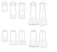 M7386 Damen Top Trägertop Kleid Röcke, McCalls
