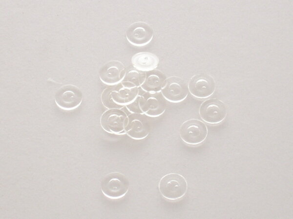 150126 Modeknopf, transparent, Größe 11, Dill