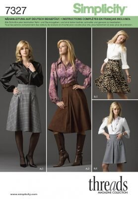Schnittmuster Simplicity 7327 Rock und Bluse