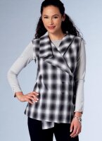 B6357 Damen Kragen Top Schal Überwurf, Butterick