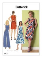 B6351 Damen Kleid Overall, Butterick