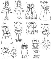 Butterick B3280 Stoff Puppe, Kleidung OFP