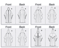 Butterick B4050 Unisex Cape Schnittmuster OFP