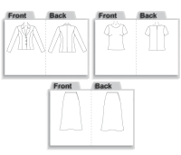 Butterick B4711 Jacket, Top und Rock Schnittmuster OFP