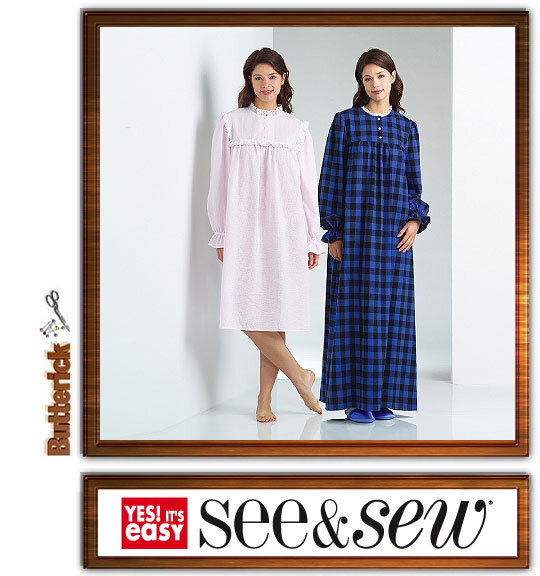 Butterick B4903 Nachtkleidchen Schnittmuster OFP