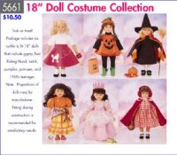 Butterick B5661 Puppen Kostüm Collection Six Outfits...