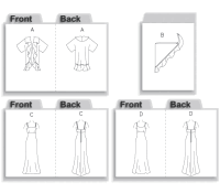 Butterick B4733 Überwurf und Kleid Schnittmuster OFP