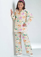 Butterick B4896 Mädchen Robe, Gürtel, Top und Hose OFP