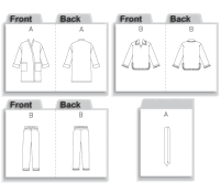 Butterick B4896 Mädchen Robe, Gürtel, Top und Hose OFP