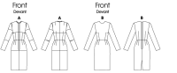 Butterick B5746 anliegender Mantel, Kleid Schnittmuste OFP