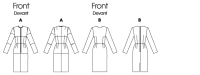 Butterick B6092 Damen eng anliegender Mantel, Kleid OFP