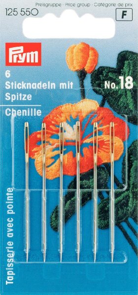 Sticknadeln mit Sp. ST 18 1,20 x 50 mm silber
