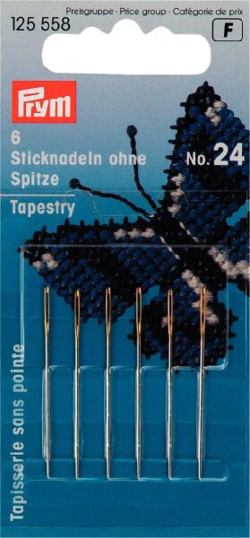 Sticknadeln ohne Sp. ST 24 0,80 x 37 mm silberfarbig