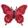 Applikation Schmetterling exklusiv rot mit Perlen