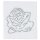 Strass-Transfer Rose silber metall