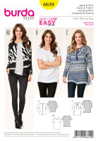 6610 Jacke, Shirt, Tunika, schön schlicht, Burda