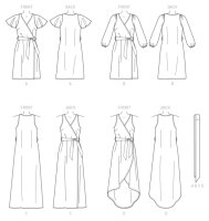 M7406 Damen Gürtel Kleid Überwurf, McCalls