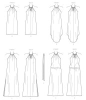M7405 Damen Gürtel Kleid, McCalls