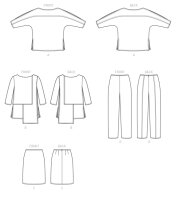 V1516 Damen Shirt Hose Top, Vogue