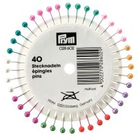 Perlkopf-Stecknadeln 0,58 x 40 mm bunt sortiert
